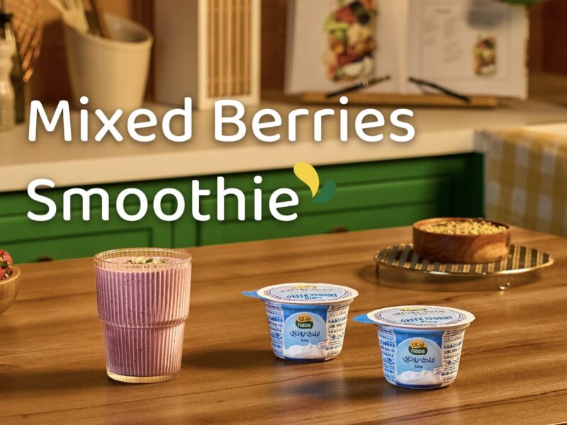 Mixed Berry and Matcha Greek Yogurt Smoothie