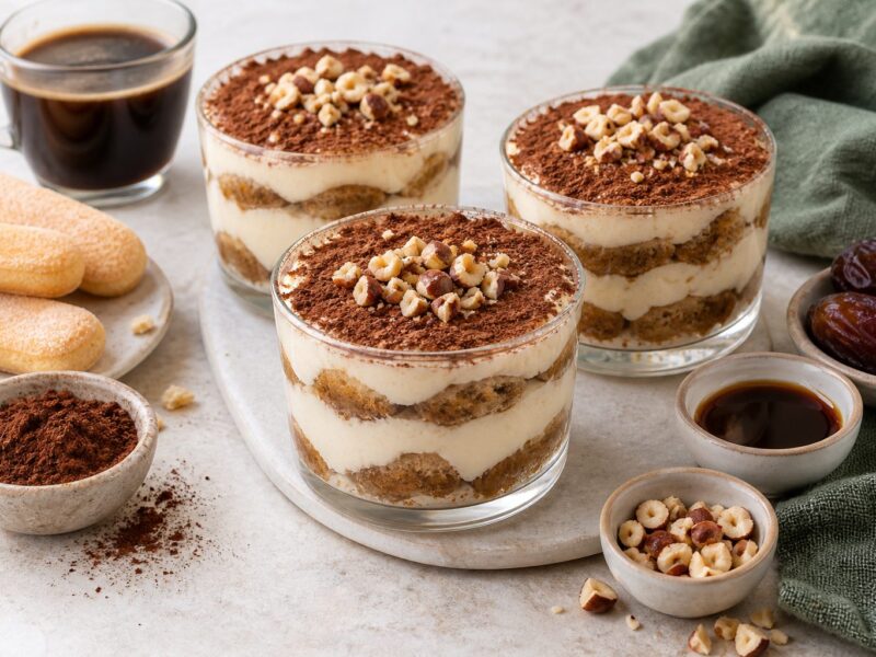 Greek Yogurt Date Tiramisu Cups