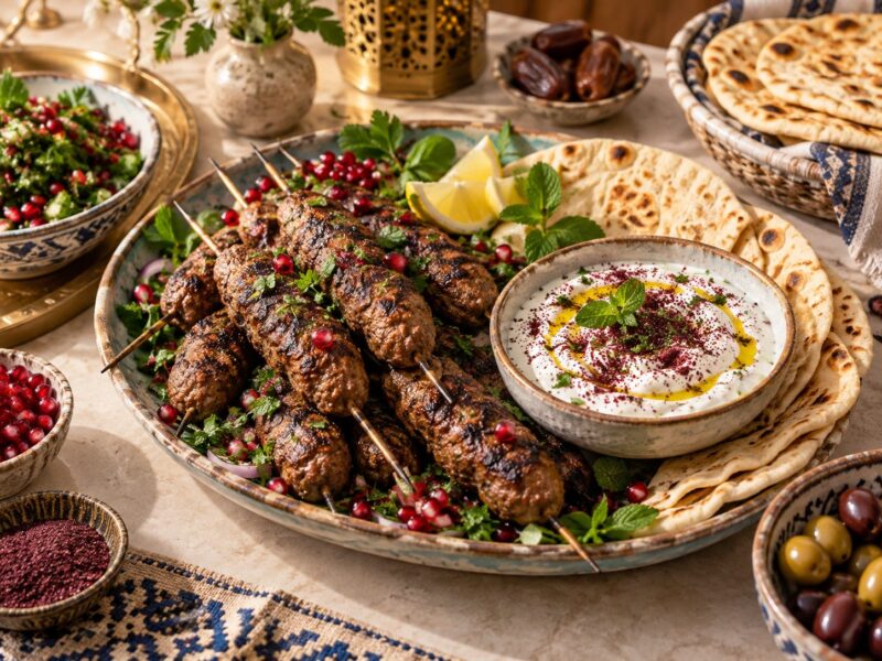 Saudi-Spiced Lamb Kofta with Sumac Greek Yogurt