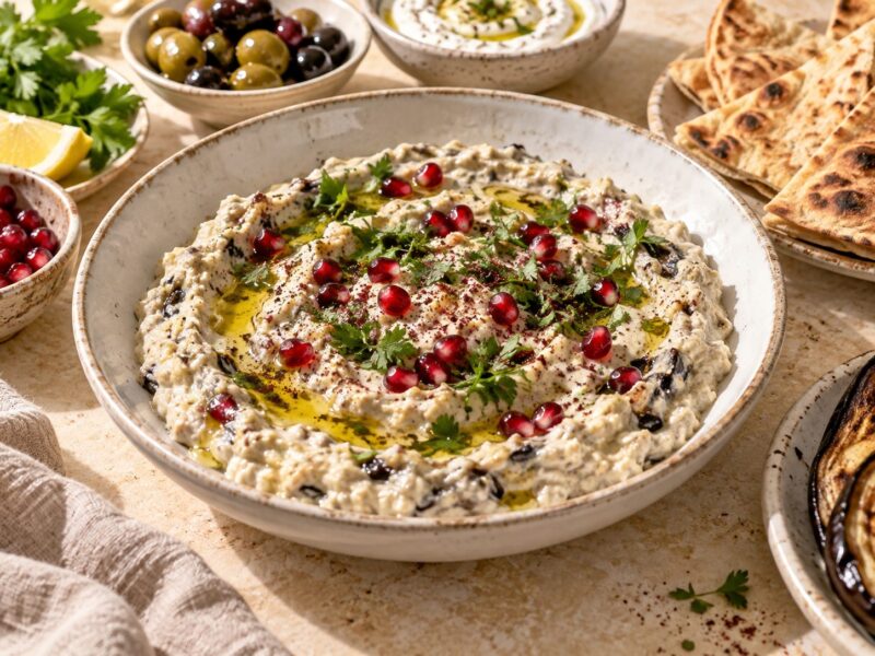 Smoky Eggplant Mutabbal with Greek Yogurt